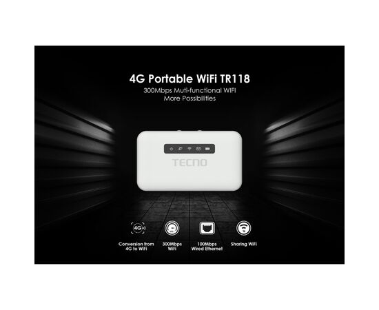 Мобильный Wi-Fi роутер Tecno TR118 (lifecell), изображение 2 Мобильный Wi-Fi роутер Tecno TR118 (lifecell), изображение 2