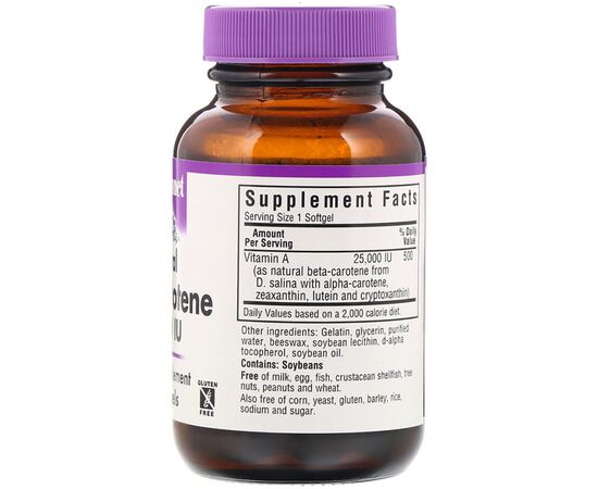 Витамин Bluebonnet Nutrition Натуральный бета-каротин, Beta Carotene 25,000МЕ, 90 гелевы (BLB-00316), изображение 2 Витамин Bluebonnet Nutrition Натуральный бета-каротин, Beta Carotene 25,000МЕ, 90 гелевы (BLB-00316), изображение 2
