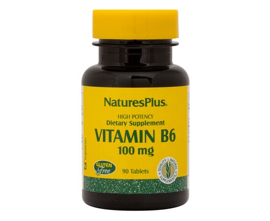Вітамін Natures Plus Вітамін В-6 Повільного Вивільнення, Nature's Plus, 500 мг, 6 (NAP-01665)