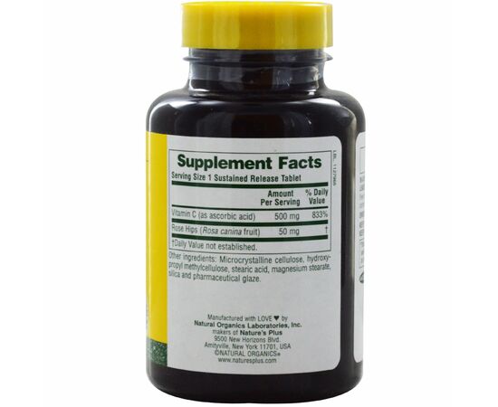 Витамин Natures Plus Витамин С 500мг, 90 таблеток (NTP2331), изображение 2 Витамин Natures Plus Витамин С 500мг, 90 таблеток (NTP2331), изображение 2