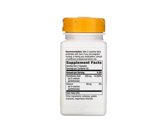 Витамин Nature's Way Пантотеновая кислота, Pantothenic Acid, 250 мг, 100 капсул (NWY-40491), изображение 2 Витамин Nature's Way Пантотеновая кислота, Pantothenic Acid, 250 мг, 100 капсул (NWY-40491), изображение 2