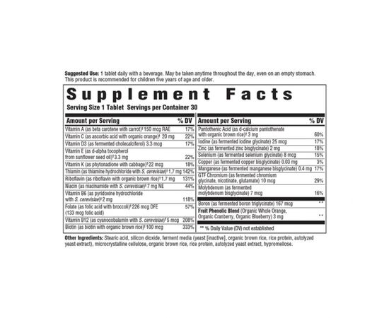 Витамин MegaFood Детские ежедневные витамины Kids One Daily, 30 таблеток (MGF-10179), изображение 2 Витамин MegaFood Детские ежедневные витамины Kids One Daily, 30 таблеток (MGF-10179), изображение 2