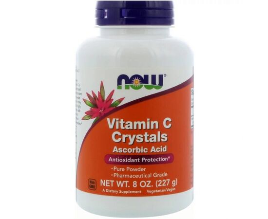 Витамин Now Foods Витамин С, Кристалы, Vitamin C Crystals, 8 oz (227 гр) (NOW-00790)