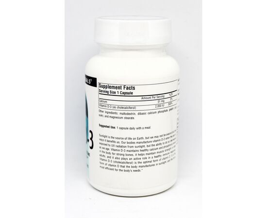 Витамин Source Naturals Витамин D-3 2000IU, 100 капсул (SN2144), изображение 2 Витамин Source Naturals Витамин D-3 2000IU, 100 капсул (SN2144), изображение 2