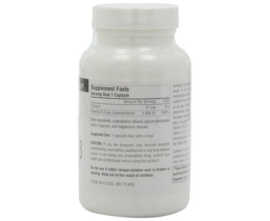 Витамин Source Naturals Витамин D-3 2000IU, 200 капсул (SNS-02145), изображение 2 Витамин Source Naturals Витамин D-3 2000IU, 200 капсул (SNS-02145), изображение 2