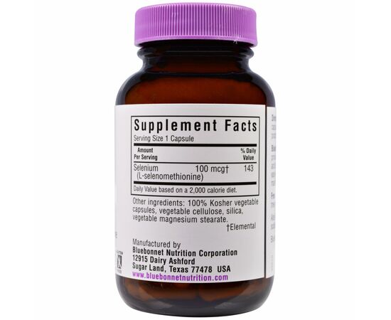 Минералы Bluebonnet Nutrition Селен 100мкг, 90 гелевых капусул (BLB-00739), изображение 2 Минералы Bluebonnet Nutrition Селен 100мкг, 90 гелевых капусул (BLB-00739), изображение 2