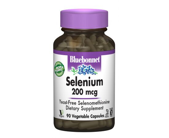 Минералы Bluebonnet Nutrition Селен 200мкг, 90 гелевых капусул (BLB-00736)