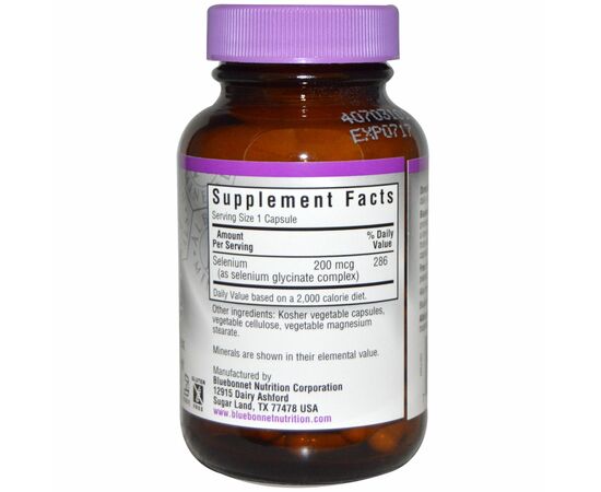 Мінерали Bluebonnet Nutrition Селен гліцинат, Albion, 90 гелевих капсул (BLB0678), зображення 2 Мінерали Bluebonnet Nutrition Селен гліцинат, Albion, 90 гелевих капсул (BLB0678), зображення 2