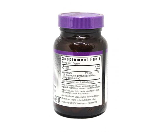 Минералы Bluebonnet Nutrition Хелатный Буферный Магний 200мг, Albion, 60 гелевых капсул (BLB-00672), изображение 2 Минералы Bluebonnet Nutrition Хелатный Буферный Магний 200мг, Albion, 60 гелевых капсул (BLB-00672), изображение 2