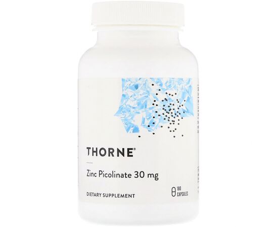 Минералы Thorne Research Цинк Пиколинат, Zinc Picolinate, 30 mg , 180 капсул (THR-22102)