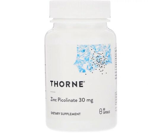 Мінерали Thorne Research Цинк Пиколинат, Zinc Picolinate, 30 мг, 60 капсул (THR-22002)