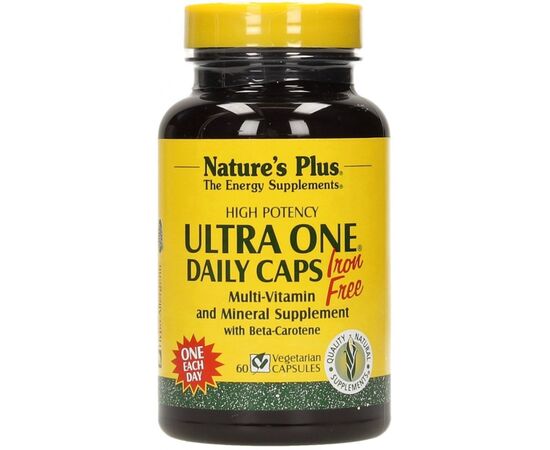 Мультивитамин Natures Plus Ежедневные Мультивитамины без Железа, Ultra One, 60 гелевых (NTP30081)