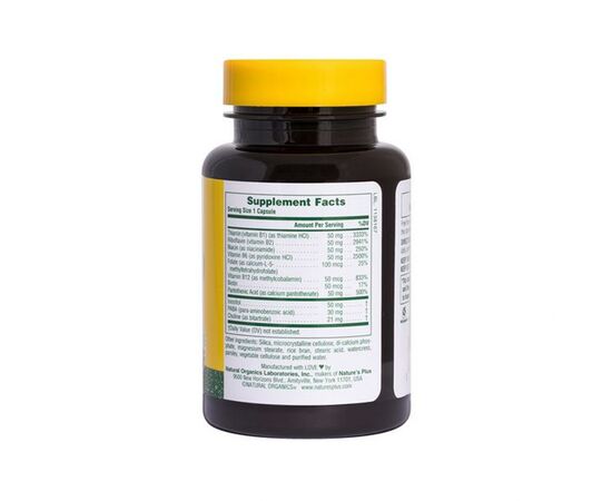 Вітамін Natures Plus Супер В-Комплекс, В-50, Nature's Plus, 60 вегетаріанських ка (NTP1310), зображення 2 Вітамін Natures Plus Супер В-Комплекс, В-50, Nature's Plus, 60 вегетаріанських ка (NTP1310), зображення 2