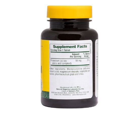 Минералы Natures Plus Калий, Potassium, Nature's Plus, 99 мг, 90 таблеток (NTP3370), изображение 2 Минералы Natures Plus Калий, Potassium, Nature's Plus, 99 мг, 90 таблеток (NTP3370), изображение 2