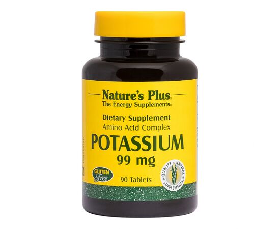 Минералы Natures Plus Калий, Potassium, Nature's Plus, 99 мг, 90 таблеток (NTP3370)