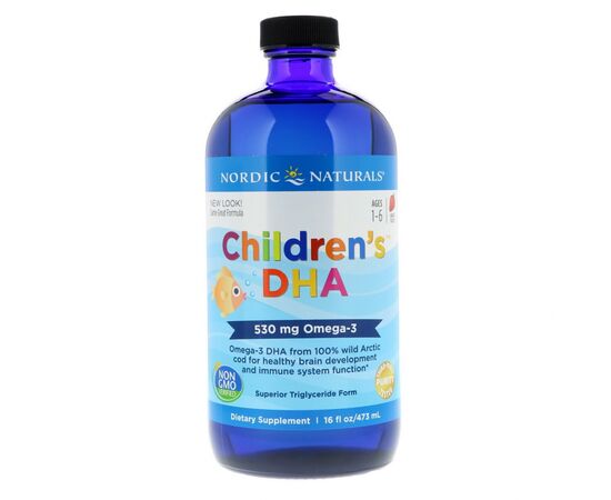 Жирні кислоти Nordic Naturals Риб'ячий жир (ДГК) для Дітей, зі Смаком Полуниці, Children's (NOR-02724)
