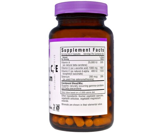 Витаминно-минеральный комплекс Bluebonnet Nutrition Бета-Каротин, C, Е+Селен, Beta Carotene, C, E Plus Selenium, (BLB-00322), изображение 2 Витаминно-минеральный комплекс Bluebonnet Nutrition Бета-Каротин, C, Е+Селен, Beta Carotene, C, E Plus Selenium, (BLB-00322), изображение 2