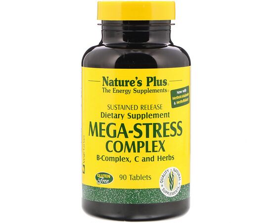 Витаминно-минеральный комплекс Natures Plus Супер Сильный Комплекс от Стресса, Mega-Stress, Nature's Plu (NAP-01261)
