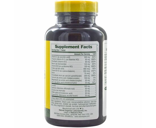 Витаминно-минеральный комплекс Natures Plus Супер Сильный Комплекс от Стресса, 30 таблеток (NTP1250), изображение 2 Витаминно-минеральный комплекс Natures Plus Супер Сильный Комплекс от Стресса, 30 таблеток (NTP1250), изображение 2
