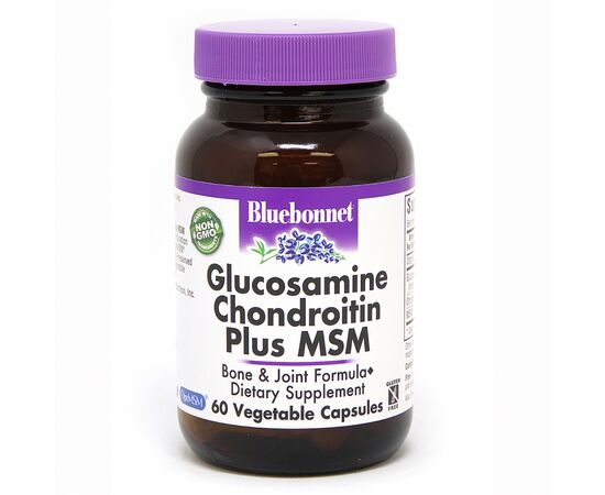 Витаминно-минеральный комплекс Bluebonnet Nutrition Глюкозамин & Хондроитин & МСМ, 60 растительных капсул (BLB1117)