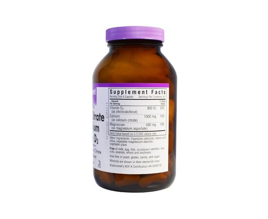 Витаминно-минеральный комплекс Bluebonnet Nutrition Цитрат Кальция Магний + Витамин D3, 180 капсул (BLB-00717), изображение 2 Витаминно-минеральный комплекс Bluebonnet Nutrition Цитрат Кальция Магний + Витамин D3, 180 капсул (BLB-00717), изображение 2