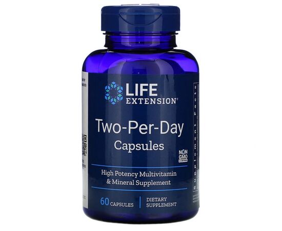 Мультивітамін Life Extension Мультивітаміни Двічі в День, Two-Per-Day, 60 капсул (LEX-23176)