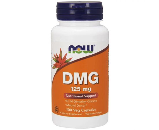 Витамин Now Foods Диметилглицин, DMG, 125 мг, 100 вегетарианских капсул (NOW-00472)