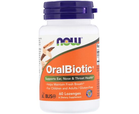 Пробиотики Now Foods Орал Пробиотики, OralBiotic, 60 леденцов (NOW-02921)