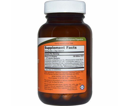 Пробиотики Now Foods Пробиотический Комплекс Probiotic 100 Billion, 30 гелевых к (NOW-02931), изображение 2 Пробиотики Now Foods Пробиотический Комплекс Probiotic 100 Billion, 30 гелевых к (NOW-02931), изображение 2