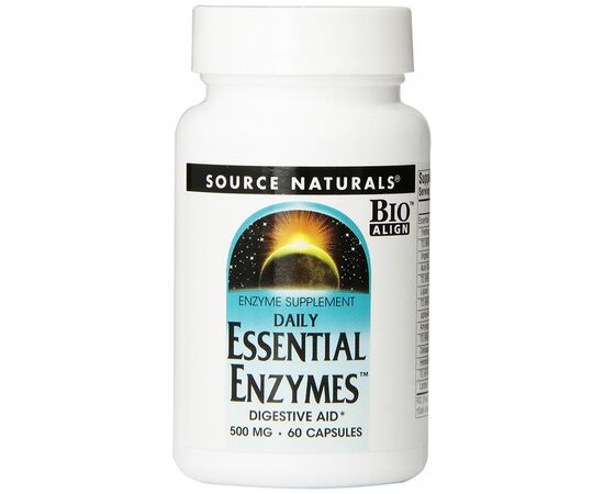 Витамин Source Naturals Эфирные Энзимы 500мг, 60 гелевых капсул (SN1301)