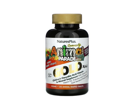 Мультивитамин Natures Plus Мультивитамины для Детей, Вкус Ассорти, Animal Parade Gold, (NAP-29928)