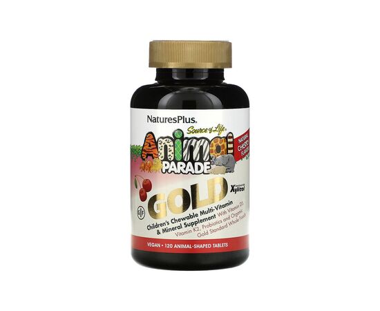 Мультивітамін Natures Plus Мультивитамины для Детей, Вкус Вишни, Animal Parade Gold, 1 (NAP-29932)