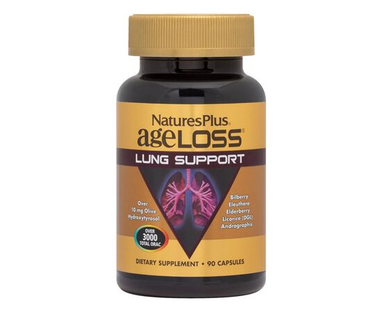 Витаминно-минеральный комплекс Natures Plus Комплекс Для Поддержки Легких, AgeLoss Lung Support, 90 кап (NTP8005)