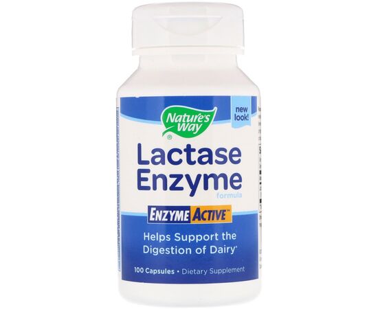 Вітамінно-мінеральний комплекс Nature's Way Формула ферменту лактази, Lactase Enzyme Formula, 100 капсул (NWY-47110)