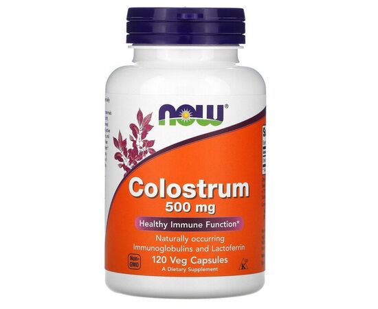 Витамин Now Foods Молозиво, 500 мг, Colostrum, 120 вегетарианских капсул (NOW-03216)