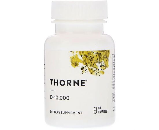 Вітамін Thorne Research Вітамін D3, 10 000 МО, D-10,000, 60 капсул (THR-14801)