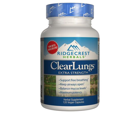 Травы Ridgecrest Herbals Комплекс для Поддержки Легких, Экстра Сила, Clear Lungs, Rid (RDH-00156)