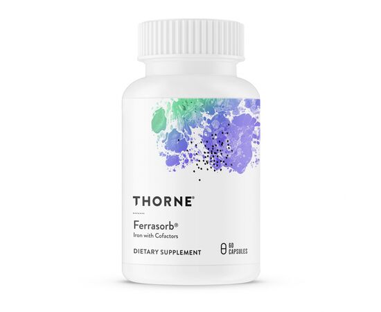 Вітамінно-мінеральний комплекс Thorne Research Будівельна Формула Крові, Ferrasorb, 60 гелевих капсул (THR-75003)