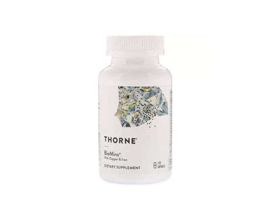 Мінерали Thorne Research Мікроелементи з Міддю і Залізом, BioMins with Copper & Iron, (THR-00664)