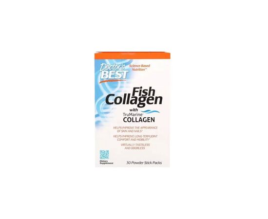 Жирные кислоты Doctor's Best Рыбий Коллаген, Fish Collagen, 30 пакетиков (DRB-00418)
