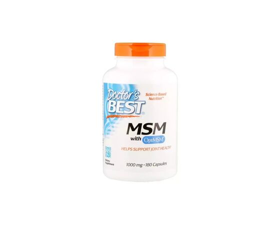 Витамин Doctor's Best Метилсульфонилметан, МСМ, MSM with OptiMSM, 1000 мг, 180 ка (DRB-00064)