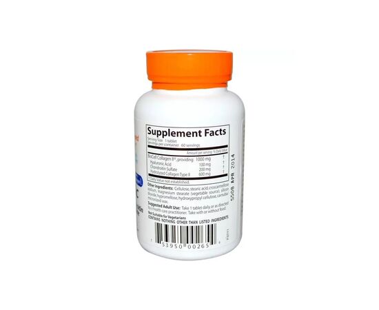 Витаминно-минеральный комплекс Doctor's Best Гиалуроновая Кислота с Сульфатом Хондроитина, BioCell Collag (DRB-00265), изображение 2 Витаминно-минеральный комплекс Doctor's Best Гиалуроновая Кислота с Сульфатом Хондроитина, BioCell Collag (DRB-00265), изображение 2