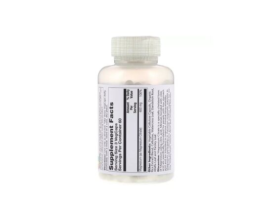 Минералы Solaray Цитрат Магния, 400 Мг, Magnesium Citrate, Solaray 180 Капсул (SOR-37402), изображение 2 Минералы Solaray Цитрат Магния, 400 Мг, Magnesium Citrate, Solaray 180 Капсул (SOR-37402), изображение 2