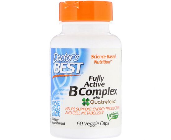 Вітамін Doctor's Best B-Комплекс, Fully Active B Complex, 60 гелевих капсул (DRB-00501)
