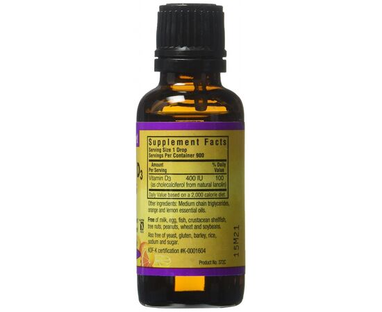 Витамин Bluebonnet Nutrition Жидкий Витамин D3 400IU, Вкус Апельсина, 30мл капли (BLB-00372), изображение 2 Витамин Bluebonnet Nutrition Жидкий Витамин D3 400IU, Вкус Апельсина, 30мл капли (BLB-00372), изображение 2
