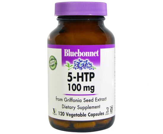 Аминокислота Bluebonnet Nutrition 5-HTP (Гидрокситриптофан), 100мг, 120 капсул (BLB0053)