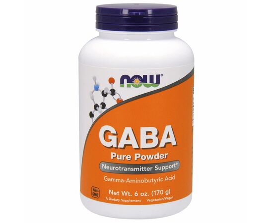 Аминокислота Now Foods GABA (Гамма-Аминомасляная Кислота), Порошок, 170 гр (NOW-00215)