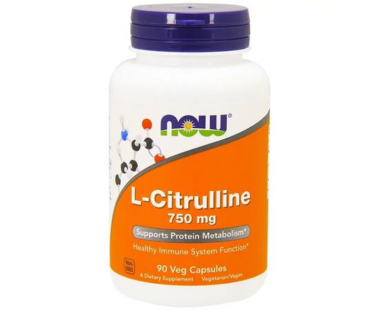 Аминокислота Now Foods L-Цитруллин 750мг, L-Citrulline, 90 капсул (NOW-00083)