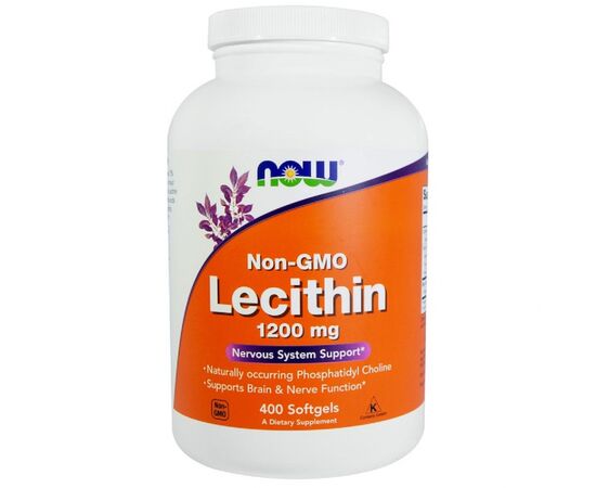 Аминокислота Now Foods Лецитин 1200мг, Lecithin, 400 желатиновых капсул (NOW-02214)