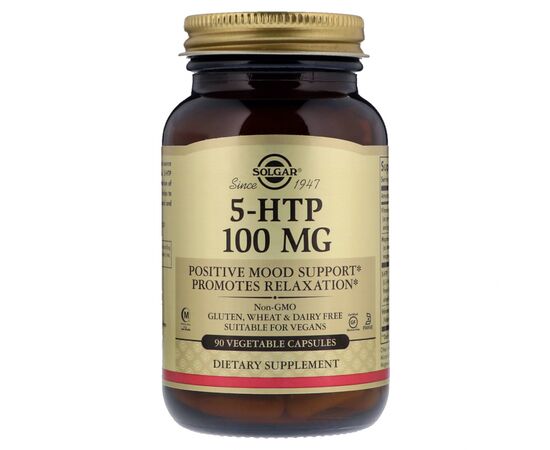 Амінокислота Solgar 5-HTP (гідроксітріптофан), 100 мг, 90 гелевих капсул (SOL-01453)
